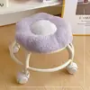 Taburete Bajo con Ruedas Florales Uso Doméstico Universal Rueda Pequeña con Ruedas Banco Dormitorio Estudiantil Habitación de Alquiler Taburete para Cambiar Zapatos