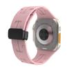 Para Apple Watch 123456789 Generación Ultra Caballo de Amor Hebilla Magnética Plegable Correa de Reloj de Silicona