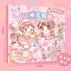 Libro de Pegatinas Nuevo Juego de Disfraces Xinmo Girl de Lingmo Supply Chain, Pegatinas Energéticas de Maquillaje de Princesa, Colección Brillante