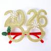 Decorações de Natal, óculos, festa de feriado, adereços para fotos, adultos, crianças, chifres de Papai Noel, brinquedo, presente