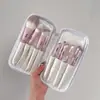 Conjunto Personalizado de 10 Pincéis de Maquiagem Cor Roxo Estelar Pincel para Blush Pincel para Pó Pincel para Sombra Pincel para Lábios Conjunto Completo Ferramentas de Beleza Fixação
