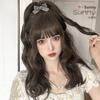 Peluca Transfronteriza para Mujer Cabello Largo Estilo Coreano Rizos Largos Tipo Rollo de Huevo Esponjoso Natural Cara Redonda Lolita Cubierta Completa para la Cabeza Cubierta de Peluca