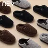 Pantuflas de Algodón Hamuding para Mujer Invierno 2026 Estilo Nuevo Hogar Cálido Felpa Gruesa Suela Gruesa Sencillas Pantuflas de Algodón para Pareja Hombres