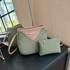 Bolsa Explosiones de Moda para Mujer 2023 Nueva Bolso Bandolera Cruzado Tipo Cubo Diseño de Nicho Bolso con Forma de Concha Bolso de Color Contrastante