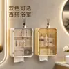 Caja de papel higiénico para baño sin taladro, gran capacidad, portarrollos transparente, montada en la pared, para baño, inodoro y almacenamiento de toallitas
