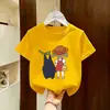 Tops delgados de verano para niñas, modernos, de manga corta de algodón puro 2026, nuevas camisetas de verano de manga corta para niños, modernas