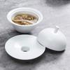 Jingdezhen Restaurante de Lujo Taza Nido de Pájaro Desplegando Alas Taza de Postre Taza para Sopa de Vino Taza para Estofado con Tapa Phnom Penh Vajilla de Cerámica Blanca Pura