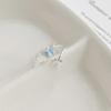 Anillo de Mariposa Azul de Goteo de Aceite Tridimensional Dulce y Fresco, Diseño de Nicho con una Atmósfera Misteriosa, Anillo Abierto Elegante y Exquisito