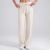 Pantalones de Yoga Juyitang de Cintura Alta con Cordón, Pierna Ancha, para Mujer, Sueltos y Adelgazantes, con Bolsillos Laterales