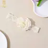 Acessório de Cabeça com Flor de Renda de Cor Sólida Mais Vendido na Fronteira Proteção de Fontanela Infantil Europeia e Americana Faixa de Cabelo Elástica Macia