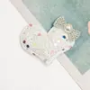 Lentejuelas con Forma de Corazón Brillantes Ultrasónicas con Lazo de Perlas, Accesorios para el Cabello Hechos a Mano para Bricolaje, Decoraciones para Zapatos y Sombreros, Adornos para Ropa