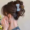 Pinza para el pelo con lazo de malla para mujer, Pinza de alta gama 2026 estilo nuevo para cabello grueso, Pinza de tiburón para la parte posterior de la cabeza, Accesorio para el pelo de verano