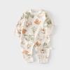 Mono jersey de hombro con hebilla para bebé de manga larga de algodón para primavera y otoño, sudadera con capucha para niños y niñas, para bebés y niños pequeños, ropa de escalada de primavera y verano