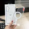 Succión Magnética Magsafe es Adecuado para Samsung S25 Funda Transparente de Acrílico para Teléfono Móvil Anti-Caída S22Ultra Agujero Grande Cubierta Protectora