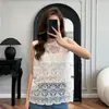Novo Colete de Renda para Base Slimming Estilo Europeu Versátil com Gola Redonda para Mulheres, Peça de Moda Jovem e Versátil