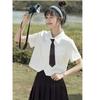 Uniforme Jk Camisa Blanca para Mujer Camisa de Verano de Manga Corta Camisa Corta Estilo Japonés Top Corto Estilo Universitario traje