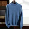 Suéter de Cachemira de Cuello Alto Nuevo para Otoño e Invierno Suéter de Lana Grueso Cálido para Hombre Capa Base Invierno Suéter de Cachemira de Cabra para Hombre