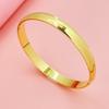Ventas directas de fábrica con joyería chapada en oro, chapado al vacío de oro, pulsera de oro, abertura simple, suministro en stock