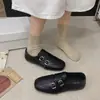 Zapatos Pequeños de Cuero Brogues Tallados Retro para Mujer 2026 Nuevos de Otoño Más Vendidos Mocasines con Hebilla Mary Janes Zapatos de Vestir