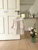 Vestido de Primavera Transfronterizo para Niña, Estilo Pastoral Francés, Vestido Fresco y Sencillo para Niña con Cuello de Muñeca, Vestido de Encaje Fruncido Estampado