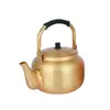 Olla de Aluminio Coreana Olla para Vino de Arroz Pequeña Olla para Vino de Arroz Tetera de Hotel Restaurante Bol para Vino de Arroz Olla Tetera Dorada con Asa Bol para Vino de Arroz