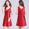 Bata de Noche Sexy de Seda de Hielo Yaoting para Mujer, Verano Encaje Sin Mangas Holgada Tallas Grandes Ropa de Dormir para Damas, Venta al por Mayor de Verano desde el Fabricante