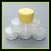 Frasco de creme transparente 20g Frasco redondo de PP Frasco secundário para cosméticos Frasco pequeno para amostra de teste Frasco para pomada
