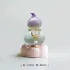 Enfeite Giratório de Abóbora Artesanal Criativo de Jingdezhen, Enfeite Cerâmico com Esmalte de Cristal Famoso na Internet, Pet de Chá Fofo