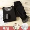 Ropa interior térmica de invierno para hombre, traje de cuello redondo de cachemira y seda, nuevo para mujer, engrosado, amigable con la piel, calentamiento rápido, ropa de otoño y pantalones