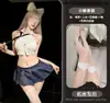 Lencería Sexy de Gato Nocturno, Deseo Puro, Camisa Corta Energética, Conjunto Universitario Plegado que Revela la Cintura, Tentación Uniforme qqny Uniforme