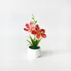 Flores Artificiales de Mini Perfume Simuladas de Lirio para Decoración del Hogar, Adornos de Escritorio y Accesorios de Fotografía