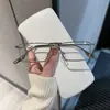 Gafas de sol vintage de metal con montura pequeña para mujer, cara pequeña, anti-UV, graduables para miopía, gafas de sol de Hip-Hop de moda para hombre