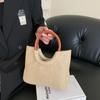 Bolso de Mano Tejido de Alta Gama con Diseño Nicho para Mujer, Estilo Coreano Elegante, Combinable con Todo, a la Moda, Tejido de Paja, para Hombro o Cruzado