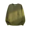 Sudadera con Cuello Redondo de Peso Pesado, de Estilo Americano, con Diseño de Retazos Rayados, Holgada, Tendencia Nueva para Hombre de Primavera y Otoño
