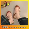 Sandálias femininas de sola grossa, estilo francês, novo modelo verão 2025, chinelos de praia de uma tira estilo Birkenstock, sandálias casuais da moda