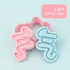Molde de Biscoito Ano Novo Texto de Bênção Festival da Primavera Biscoito Molde de Biscoito de Prensagem 3D Realista Ferramenta de Confeitaria para Fondant