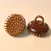 Peine de sándalo natural para masaje del cuero cabelludo y estimulación de meridianos, herramienta rascadora de cabeza antiarañazos, peine para tratamiento de caída del cabello, herramienta de terapia y desbloqueo de cabeza