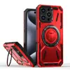 Para iPhone16ProMax Armadura Dourada Capa de Celular para Uso Externo Apple 15Pro Suporte Magnético 14 Capa Protetora