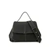 Bolsa de Moda Transfronteiriça para Mulheres, Bolsa Sorriso com Padrão de Couro de Lichia, Bolsa Tote Grande Capacidade para o Dia a Dia, Bolsa de Mão Retro e Bolsa Transversal