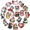 Navidad Serie Gato Lindo Zapatos de Agujeros Zapatos Accesorios de Flores Zapatos de Agujeros Accesorios DIY Hebilla de Zapato de Plástico PVC