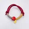 Doze Signos do Zodíaco Pulseiras de Cinábrio Genuíno de Alta Qualidade Tecidas à Mão, Cinábrio de Alto Teor Atacado