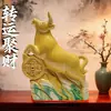 Figura de Cerámica de Vaca Tang Sancai para Riqueza y Prosperidad, Decoración de Sala de Estar del Hogar, Apertura de Negocio, Artesanía de Decoración de Rincón Feng Shui para Atraer Riqueza