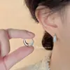 Brincos de Argola Redondos Minimalistas de Zircônia Micro-pavimentada Moda para o Trabalho High-end Temperamento Versátil Novos Brincos Fábrica Joias Mulheres