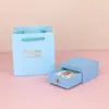 Oferta Especial Caja de Joyería Plegable de Ángulo Recto Color Macarrón Caja de Empaque para Joyería Caja para Anillos Collares Venta al por Mayor en Stock