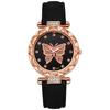 Reloj de cuarzo para mujer, sencillo e informal, popular en AliExpress (2023). Reloj de cuarzo para mujer con mariposa y diamantes, popular en TikTok.