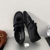 ZA Primavera Nuevos Zapatos de Mujer Estilo Francés Vintage Zapatos Mary Jane para Mujer Velcro Casual Zapatos de Ballet de Satén Zapatos Planos