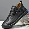 Zapatos casuales planos para hombre cosidos a mano, zapatos para pareja, zapatos casuales planos de otoño e invierno, botas Martin, los más vendidos de Amazon en comercio transfronterizo