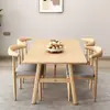 Juego de mesa y sillas de comedor nórdicas para el hogar, económico, tipo apartamento pequeño, mesa de comedor para 4 personas 6 personas, comercial, propiedad de alquiler, mesa de comedor simple