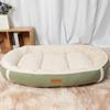Canil para Cães Tapete para Cães Canil Redondo de Linho Imitado Antiderrapante Cães de Pequeno e Médio Porte Inverno Quente Gaiola para Cães Cama para Cães Cama para Animais de Estimação Canil para Gatos