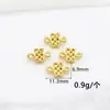 Suministro de 15*11*6 MM, adornos auspiciosos con nudo chino de cobre fundido, pulsera de nube auspiciosa, accesorios de joyería con cuentas para bricolaje